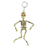 Skeleton With Rhinestone Eyes Keychain In Bulk