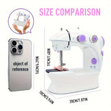 110V US Plug Automatic Heavy-Duty Portable Sewing Machine - Electric Multi-Function Modification for Thick Cloth, Plastic Body, Power Supply Included