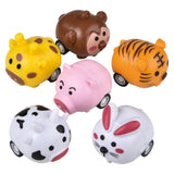 1.5" Mini Animal Pull Back Car Assorted Sold In Bulk