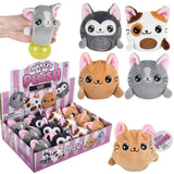 3" Cat Squeezy Bead plush | Assorted (Dozen = $37.99)