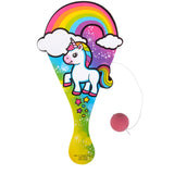 Plastic Unicorn Pattern Assorted Paddle Balls Kids Toys In Bulk