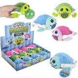 3" Sea Turtle Squeezy Bead Plush – Assorted Colors, Soft, Squishy, and Stress-Relieving