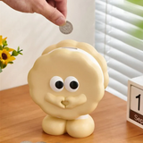 2307BA Home Accessories Piggy Bank Cute Cartoon Big Eyes Resin Desk Decorations Cookie Piggy Bank Cion Money Saving Storage Box