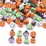 Halloween Craft Beads - 20/50Pcs Mixed Styles, 8-12Mm Polymer Clay Charms For Diy Jewelry Making, Necklaces, Bracelets, Earrings & Keychains