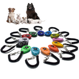 2307GP Dog Training Clicker Pet Cat Plastic New Dogs Click Trainer Aid Tools Adjustable Wrist Strap Sound Key Chain Dog Supplies