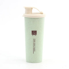 Eco- Friendly Leakproof Proteins Shaker Wheat Straw Water Bottle- 450 ml Assorted