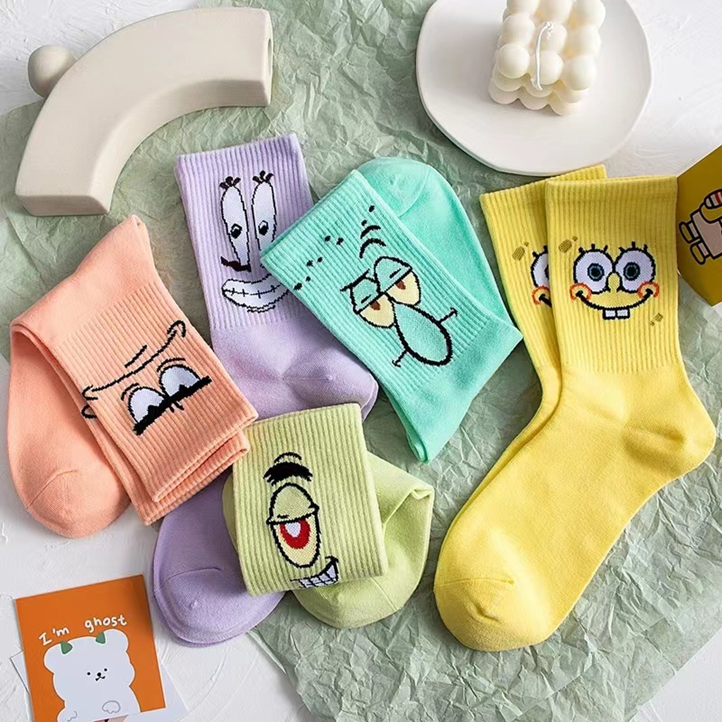Women & Kids Cartoon Anime Style 100% Cotton Socks - Assorted