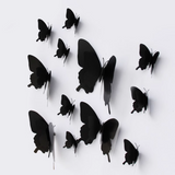 2907BA Black Artificial Butterfly Living Room Gardening Wall Decoration