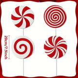 CF-9Christmas Tree Topper and Ornaments Set - 8 Large Candy Cane Swirls, Plastic Red and White Peppermint Sticks, Festive Holiday Decor for Home, Office, Party Centerpieces, No Electricity or Feathers Required