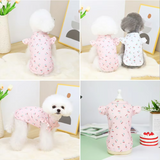 1009GP Dog Shirt Pet T-shirt Round Neck Lovely Printed Outfit Summer Puppy Two-legged Clothes Dog Clothing