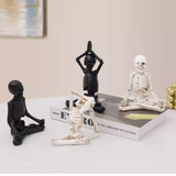 2907BA Cross-Border Hot Sale American Country Skeleton Yoga Character Resin Craft Ornament Halloween Halloween Decorations