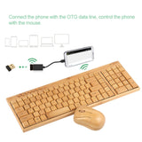 Wireless Bamboo PC Keyboard and Mouse Combo