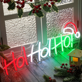 CF-7HOHO Neon Sign - USB Powered LED Wall Decor for Living Room, Bedroom, Cafes, Bars & Christmas Parties - Perfect Gift for Family and Friends