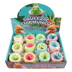 Chipmunks Decompression Squishy Stress Relief Fidget Kids Toys - Assorted