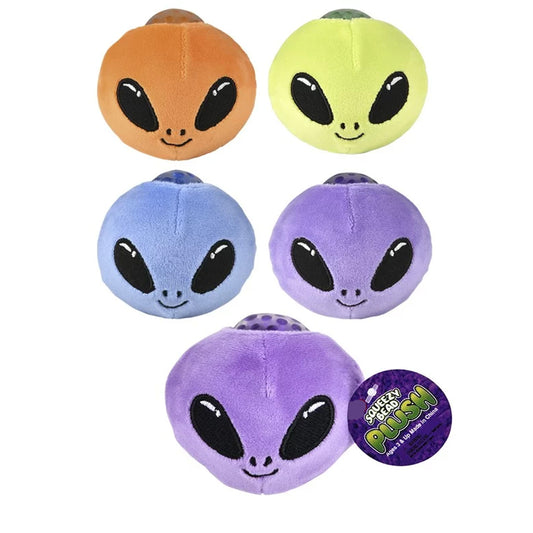Alien Squeezy Bead Plush Ball Kids Toys In Bulk- Assorted