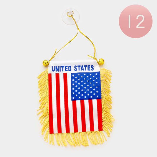 American Flag Banners with Suctions (1 Dozen=$13.99)