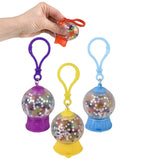 Squeezy Bead Gumball Machine Clip On Keychain For Kids In Bulk - Assorted