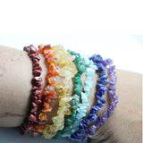 Rough Chip Assorted Real Stone Stretch Bracelets - Natural Beauty (Sold By Piece Or Dozen)