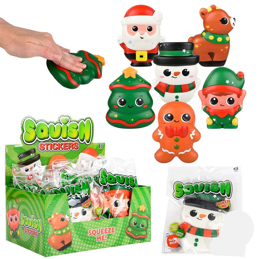 Christmas Squeeze Squish Stickers- {Sold By Dozen= $54.99}
