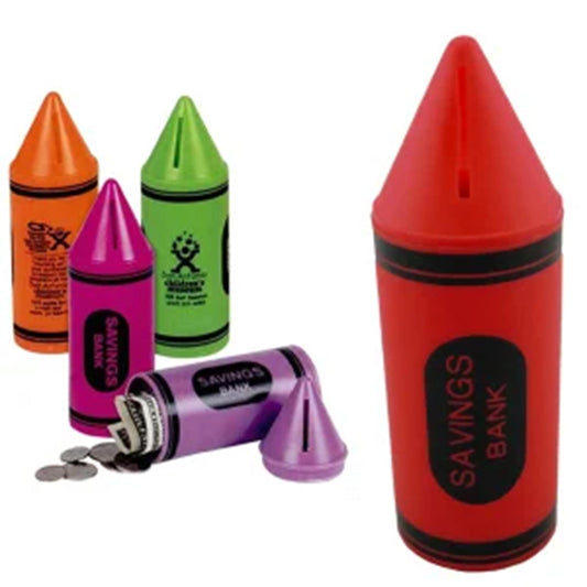 Crayon Savings Banks Plastic kids toys In Bulk