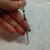 Wholesale  New Design Gothic Dagger Earrings, Metal Hand Dangle Jewelry (Sold By Piece)