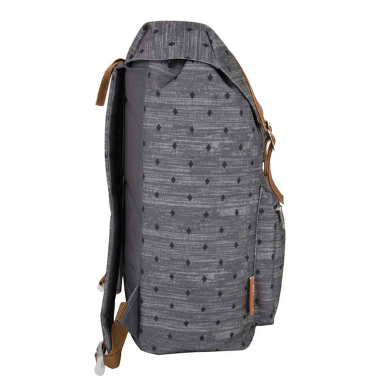 Double Buckle Backpack with Diamond Print for Girls