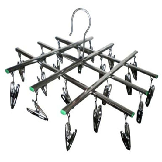 Wholesale Expandable 20 Metal Clip Hanging Display Rack Versatile Merchandise Organizer (Sold by the piece)
