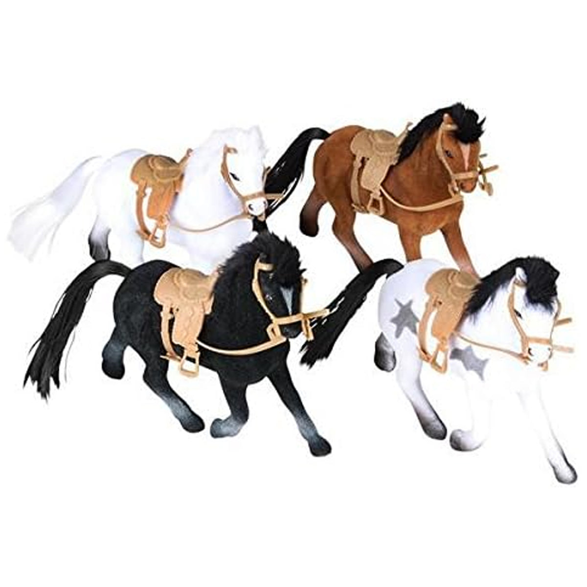 Flocked Horse kids toys In Bulk- Assorted