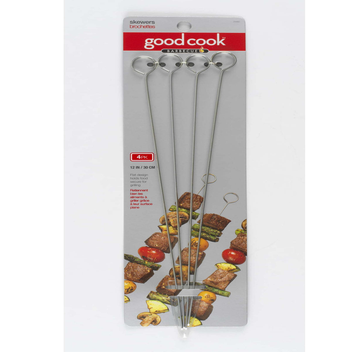 4 Pack Flat Metal BBQ Skewers Securely Grill Your Favorites (MOQ-14)