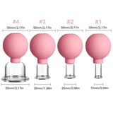 Face Massager Vacuum Cupping Cups Rubber Head Glass Cup Face Skin Care Anti Wrinkle Face Cupping for Beauty Face Care Tool
