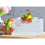 2307BA 3D Frog Funny Car Office Desk Computer Decor Ornaments Miniatures Decorations, Landcrape Bonsai Garden Decor, Xmas Gift