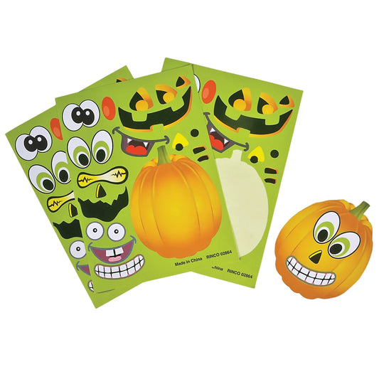 Pumpkin Jack-O-Lantern Funny Sticker For Kids & Home Decor