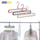 WIKHOSTAR Multi-port Support Clothes Hanger Space Saving Drying Rack Multifunctional Plastic Clothes Rack Storage Rack