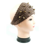 Ladies Knitted Headbands with Spike Studs - Assorted