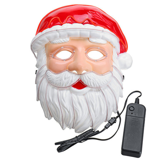Wholesale Light Up Santa Claus Christmas Holiday LED Party Mask (sold by the piece)