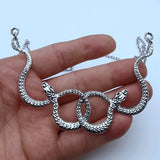 Wholesale New Intertwined Snakes Gothic Metal 23" Necklace - Dark and Striking (Sold By Piece)