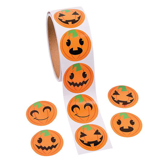 Halloween Face Sticker Roll - Fun and Festive Stickers for Halloween Parties (100-Pcs)