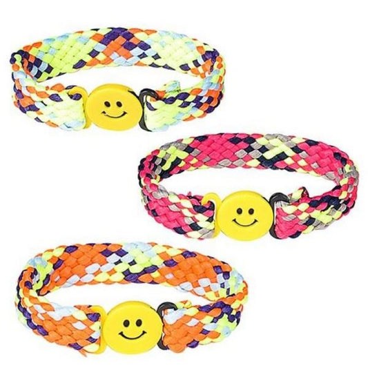 Woven Smile Face Braided Bracelet kids toys (Sold byDZ)