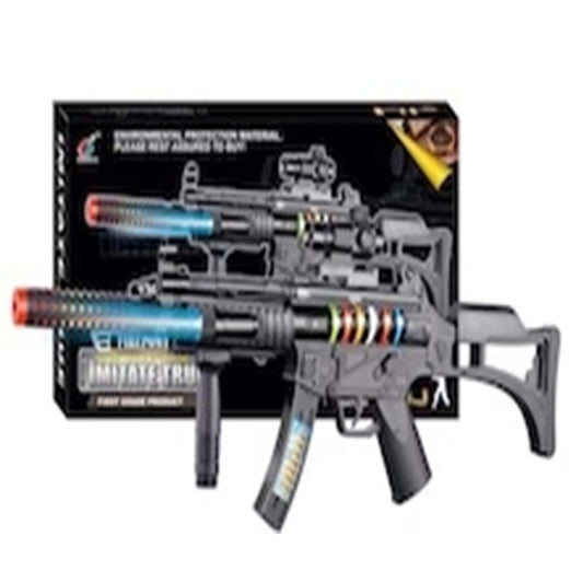 Light Up Flashing MP5 with Sound & Vibrating Action - 28 Inches Long