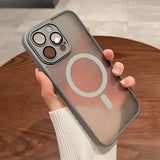 Magnetic Luxury Matte Translucent Case For iPhone