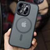 Magnetic Luxury Matte Translucent Case For iPhone