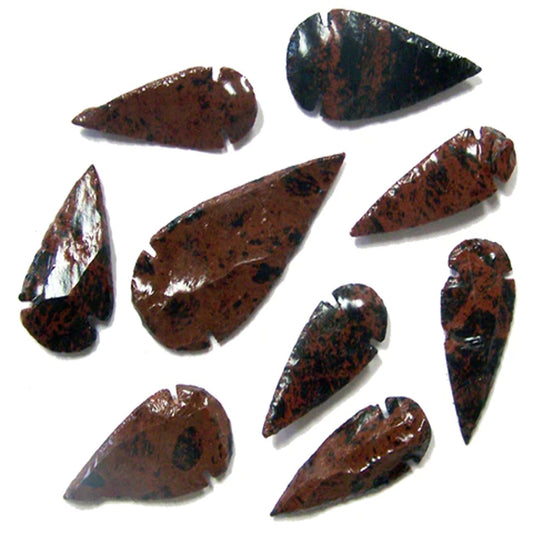 Wholesale Mecca Obsidian Stone Large 2 to 3 Inch Arrowheads Real Stone Arrowheads ( sold by the dozen OR bag of 100 pieces )