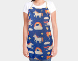 Unicorn Printed Apron For Kitchen Use