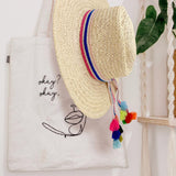 Trendy Striped Crochet Hat Band with Decorative Tips - A Stylish Accessory to Enhance Your Hat Collection