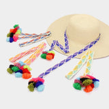 Fashionable Striped Crochet Hat Band with Tassel Tips - Perfect Accessory for Customizing Your Hat