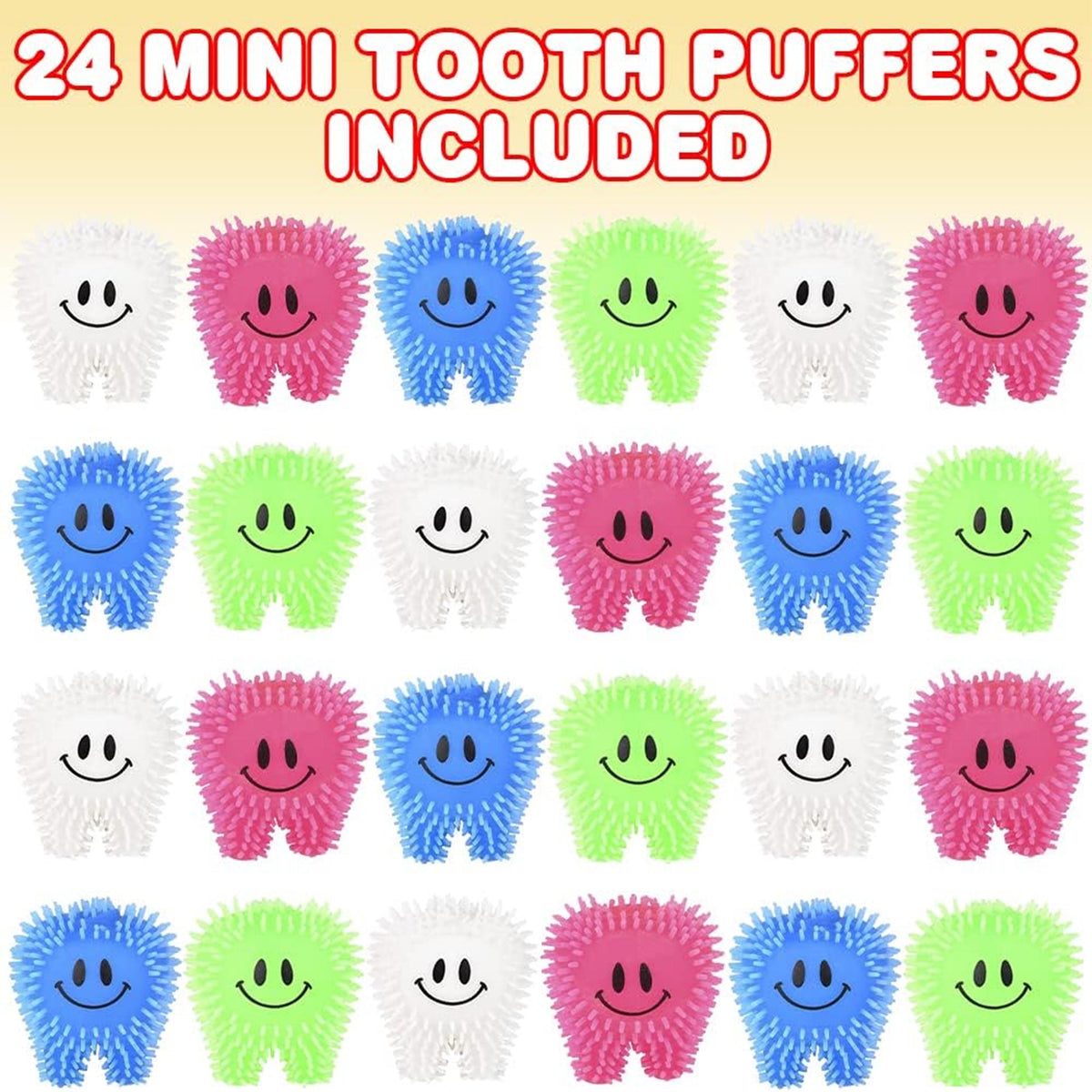 Mini Tooth Puffers kids Toys In Bulk- Assorted
