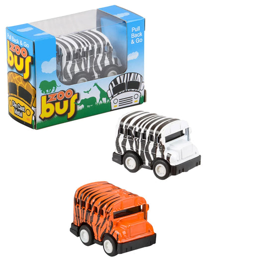 Mini Zoo Pull Back Bus Kids Toys In Bulk- Assorted