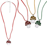 Mushroom Glitter Necklace For Kids in Bulk - Assorted