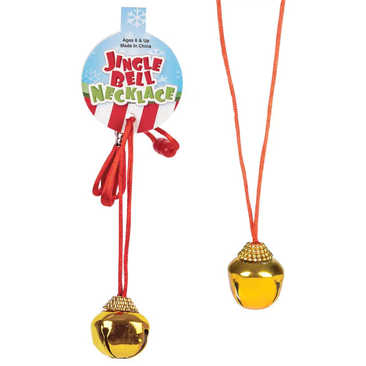 Christmas Jingle Bell Women's Necklace- {Sold By Dozen= $ 12.99}