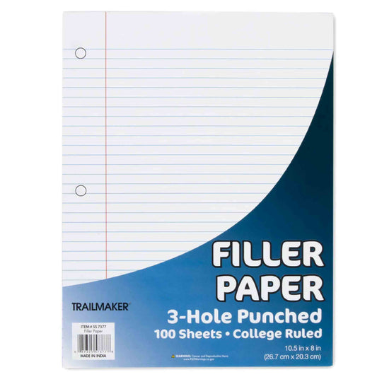 College Ruled Notebook with Filler Paper